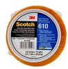 3M Scotch 610 Clear Heat Resistant Box Sealing Tape - 1/2 in Width x 72 yd Length - 2.3 mil Thick - 74949 - 051125-74949 - R. S. Hughes Company, Inc.