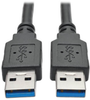 USB 3.0 SuperSpeed A/A Cable (M/M), Black, 3 ft. -- U320-003-BK - Image