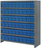 Closed Shelving, 7Shelves, 54Bins, Blue; Shelving Unit Type Quantum Storage - 44AC4612 - Newark, An Avnet Company