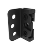 Rotary Push-to-Close Latch, Micro Size, Single Stage, Bottom Trigger, 4.5 mm thru with Mounting Bracket, Steel, Zinc Nickel, Black -- R4-05-23-501-15