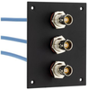 3 JACK PANEL INSERT BULKHEAD REAR MOUNT TRB 3 LUG NON ISOLATED JACK WITH 30-02003 LEAD 12