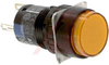 Switch, Pushbutton, Miniature, LED Illuminated OILTIGHT ENCLOSURE, AMBER - 70173240 - Allied Electronics, Inc.