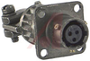 connector,metal circ,class a,wall recept w/clamp,size 8,3#20 solder socket cont - 70010415 - Allied Electronics, Inc.