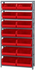 Open Shelving, 8Shelves, 14Bins, Red; Shelving Unit Type Quantum Storage - 44AC6702 - Newark, An Avnet Company