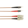 4m (13.1ft) STSC BN OM3 MM Fiber Patch Cable INDR Zip OFNR - FOCMR10-004M-STSC-BR - Black Box