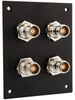 4 JACK PANEL INSERT BULKHEAD REAR MOUNT TRT THREADED NON ISOLATED - REF00171 - MilesTek Corporation