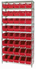 Open Wire Shelving, 9Shelves, 40Bin, Red; Shelving Unit Type Quantum Storage - 44AC8572 - Newark, An Avnet Company