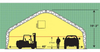 Fabric Building - WeatherPort · 40' Wide Heavy Duty Double Arch Gable - Hansen Weatherport