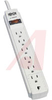 Surge Suppressor; 6; 15 A; lt 1 ns; 6 ft.; 0.8 lbs.; UL Listed; 15 A; 120 VAC; - 70101721 - Allied Electronics, Inc.