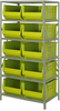 Open Shelving, 6Shelves, 10Bins, Yellow; Shelving Unit Type Quantum Storage - 44AC9293 - Newark, An Avnet Company