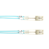 1m (3.2ft) Aqua LCLC OM3 50-Micron MM Fiber Patch Cable OFNR PVC - FO10G-001M-LCLC - Black Box