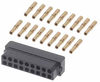 9+9 Pos. Female DIL 24-28 AWG Cable Conn. Kit, for Latches - M80-8881805 - Harwin Plc