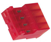 Connector; Closed End; 4; Nylon; CopperAlloy; Tin-Lead; 0.100 in.; Wire; Red - 70087251 - Allied Electronics, Inc.