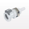 Coupling Body, Panel Mount Hose Barb, Shut Off - APCD16005 - Qosina Corp.