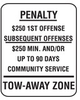 Brady Aluminum Rectangle White Disabled Parking & Building Access Sign - 10 in Width x 12 in Height - 103713 -- 754473-50151 - Image
