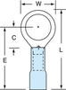 3M Scotchlok Blue Brazed Ring Terminal MH14-38RX - 1.1 in Length - 0.56 in Wide - 0.09 in Inside Diameter - 3/8 in Stud - 051128-58905 - R. S. Hughes Company, Inc.