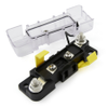 Blue Sea Systems 7720 AMI/MIDI Safety Fuse Block with Clear Cover, 200A, 32VDC - Bulk Packaging - 78157B - Waytek, Inc.