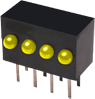 4 POS,RA,YEL LED - AM2520EF/4YD - Kingbright Corporation