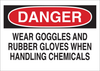 Brady B-555 Aluminum Rectangle White Chemical, Biohazard, Hazardous & Flammable Material Sign - 14 in Width x 10 in Height - 40913 - 754476-40913 - R. S. Hughes Company, Inc.