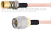 Snap-On BMA Jack to SMA Male Cable RG405 Type .086 Coax in 24 Inch - FMCA1596-24 - Fairview Microwave Inc.