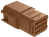 Housing, Rcpt, 18Pos, Plastic, Brown; Product Range Amphenol Sine/tuchel - 70AC9016 - Newark, An Avnet Company