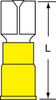 3M Highland Yellow Butted Vinyl Butted Quick-Disconnect Terminal FDV10-250Q - 0.95 in Length - 0.128 in Inside Diameter - 051128-60004 - R. S. Hughes Company, Inc.