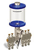 Blue Color Key, Clear View Multiple Feed Electro Lubricator, 1 pt Acrylic Reservoir, 5 Feeds, 1/4” OD Tube Outlets, 24VDC - B5162-016AB05024D1BW - Oil-Rite Corp.