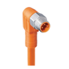M8 F&B (PVC) Sensor/Actuator Single-Ended Cordset: Male, angled, 3-pin, A-coded, orange body, 50 V AC / 60 V DC, 4 A; PVC orange cable, 3-wires, 0.34 mm² - PRSMWV 3-06 - Belden Inc.
