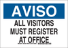 Brady Prinzing Rectangle White Restricted Area / No Trespassing Sign - 10 in Width x 14 in Height - TEXT: NOTICE ALL VISITORS - SP402N - 754473-46921 - R. S. Hughes Company, Inc.