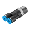 Pneumatics, Hydraulics - Fittings, Couplings, and Distributors -- QSY-1/4-4