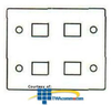 Hubbell KP Series Two-Gang QUAD Jack Faceplate - KP2216 - TelephoneStuff.com