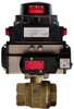 BRASS, 2" NPTF BALL VALVE, 2-WAY NC, SPRING RETURN, SINGLE SOLENOID GENERAL PURPOSE VALVE, 24VDC, ELECTRIC POSITION INDICATOR 2-SWITCH GENERAL PURPOSE - B2CS10-B-1 - Quarter Turn Valve
