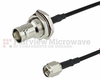 SMA Male to BNC Female Bulkhead Cable RG-174 Coax in 6 Inch - FMC0238174-06 - Fairview Microwave Inc.