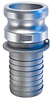 Aluminum Part E Male Adapter x Hose Shank -- AL-E200 - Image