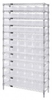 Bins & Systems - Clear-View Bins - Economy Shelf Bins - Wire Shelving Systems - WR12-104CL - Image