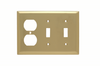 Combination Wall Plate, 2 Toggle Switch & 1 Duplex -- SB28 - Image