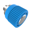 Spring Loaded Plunger, Press-in, Small Size, Without hold-open feature, Steel, Blue Knob - 56-360-008 - Southco