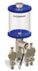 Blue Color Key, Clear View Multiple Feed Electro Lubricator, 1 pt Acrylic Reservoir, 3 Feeds, 1/4” OD Tube Outlets, 24VDC - B5162-016AB03024D1BW - Oil-Rite Corp.
