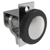 Compression Latch, Self-Adjusting, Medium Size, No Restriction, Black Knob, 1.2-2.8mm Panel, 3.2-9.5mm Grip, Steel, Zinc Plated, Bright Chromate -- 44-99-116-11 - Image