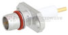 BMA Plug (Male) Slide-On Connector Stub Terminal 2 Hole Flange (Panel Mount), Solder, .481 inch Hole Spacing - FMCN1229 - Fairview Microwave Inc.