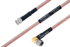 MIL-DTL-17 SMA Male to SMA Male Right Angle Cable 60 Inch Length Using M17/60-RG142 Coax - PE3M0024-60 - Pasternack