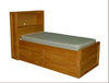 Captain's Bed with Bookcase Headboard-JC171 - JC171 - Jess Crate Furniture