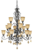 Large Chandeliers-Glass Shade - 92349 - Light Center (The)