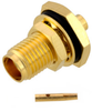 SMA Female (Jack) Bulkhead Connector for RG405, RG405 Tinned, .086 SR Cable, Solder - FMCN1156 - Fairview Microwave Inc.
