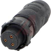 CORD CONNECTOR, FEMALE, WEATHERTIGHT, #20 CONTACTS, 3 PIN - 70214350 - Allied Electronics, Inc.