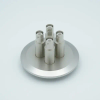 SHV-5 Coaxial Feedthrough, 4 Pins, Grounded Shield, 2.95″ QF / KF Flange - A0344-1-QF - MPF Products, INC.