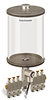 Clear View Multiple Feed Electro Lubricator, 1/2 gal Pyrex Reservoir, 6 Feeds, 1/8
