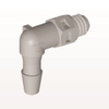 Threaded Elbow Connector, Barbed, Natural - ME4 - Qosina Corp.