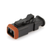 Amphenol Sine Systems AT06-2S-SR02BLK AT Connector Plug, Strain Relief with End Cap - 38164 - Waytek, Inc.