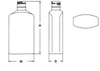 PET and HDPE Plastic Bottles - RECTANGULAR-PVC-10 oz-3830-28-415 - Plastic Bottle Corporation